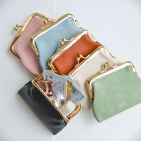 Portefeuille unisexe en PU vintage tendance, à fermeture kiss-lock, grande capacité, durable, nouveau modèle très vendu