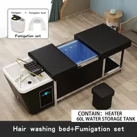 60L Tragbares Shampoo-Bett ohne Wasseranschluss mit Wasserspeicher, Kopf-Spa-Haarwasch-Massagetisch, Salon-Friseur-Möbel