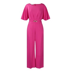 D3276 <span class=keywords><strong>Combinaison</strong></span> élégante pour <span class=keywords><strong>femme</strong></span>, taille haute, couleur unie, grande taille, <span class=keywords><strong>pantalon</strong></span> large, une pièce, mode été - Product Image 4