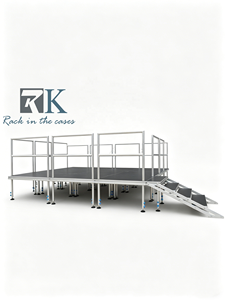 Scène mobile réglable, scène extérieure à montage rapide, structure en aluminium, idéale pour les mariages, événements, spectacles, concerts - Product Image 2