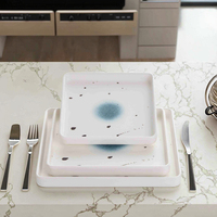 Ensemble d'assiettes de service en plastique, service de restaurant en mélamine personnalisé, offre spéciale