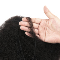 Extensions de tresses en cheveux humains brésiliens vierges bruts 100% naturels, 50g, pour dreadlocks, Remy Afro Kinky, au crochet, noir naturel, pour femmes, 8"-30"
