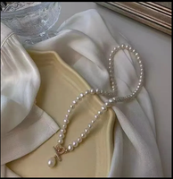 Collier de perles classique intemporel avec fermoir en argent sterling en forme de cœur
