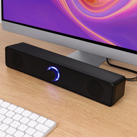 Barra de Sonido para Computadora Mega Bass Más Vendida con Luz LED Azul para Juegos en Casa y PC TV-SP-310