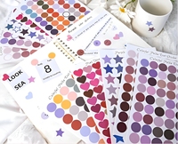 Autocollant décoratif Kiss Cut à pois couleur Morandi, anti-UV, écologique, pour scrapbooking, journal, agenda, cadeau, petite photo