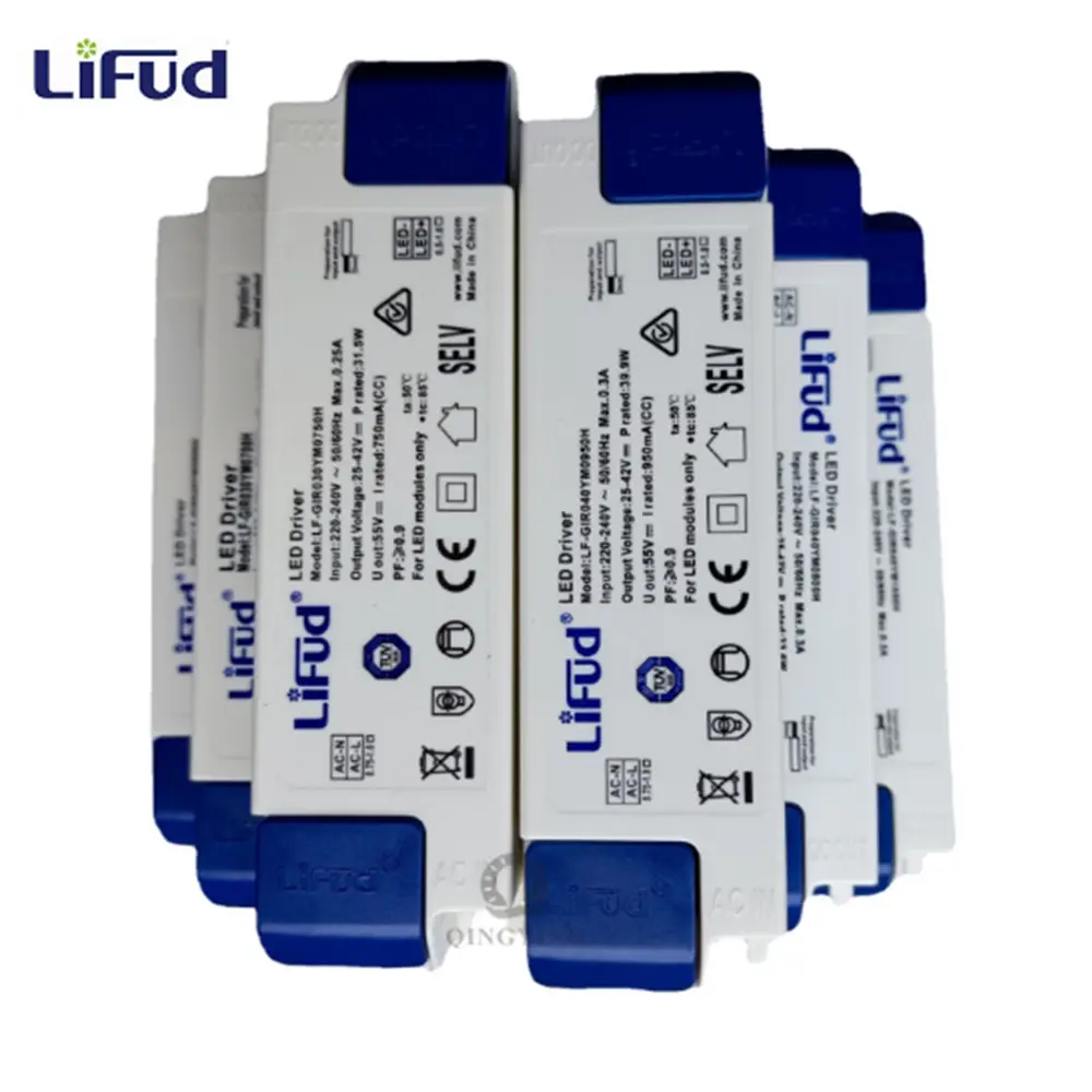 LiFud LED Driver 25-42V 800mA 900mA 1000mA 1050mA 1200mA 1300mA 1400mA 1500mA 40-60W LF-GIRxxxYM LED transformador de alimentação