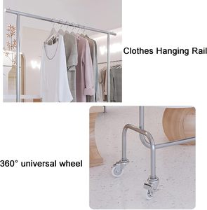 Ewang ชั้นวางแสดงเสื้อผ้าแบบพกพาชั้นแขวนเสื้อผ้าชั้นวางแสดงเสื้อผ้า - Product Image 5