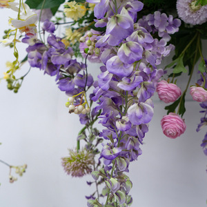 LANJO Dreamy Purple Artificial Flower Garland Wisteria Style For Wedding Hanging <b>Wall</b> And <b>Table</b> Decor - Product Image 4