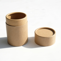 Logos personnalisables Emballage en papier kraft épais Boîte cadeau pour café, thé, bonbons Boîtes de papier kraft cylindriques