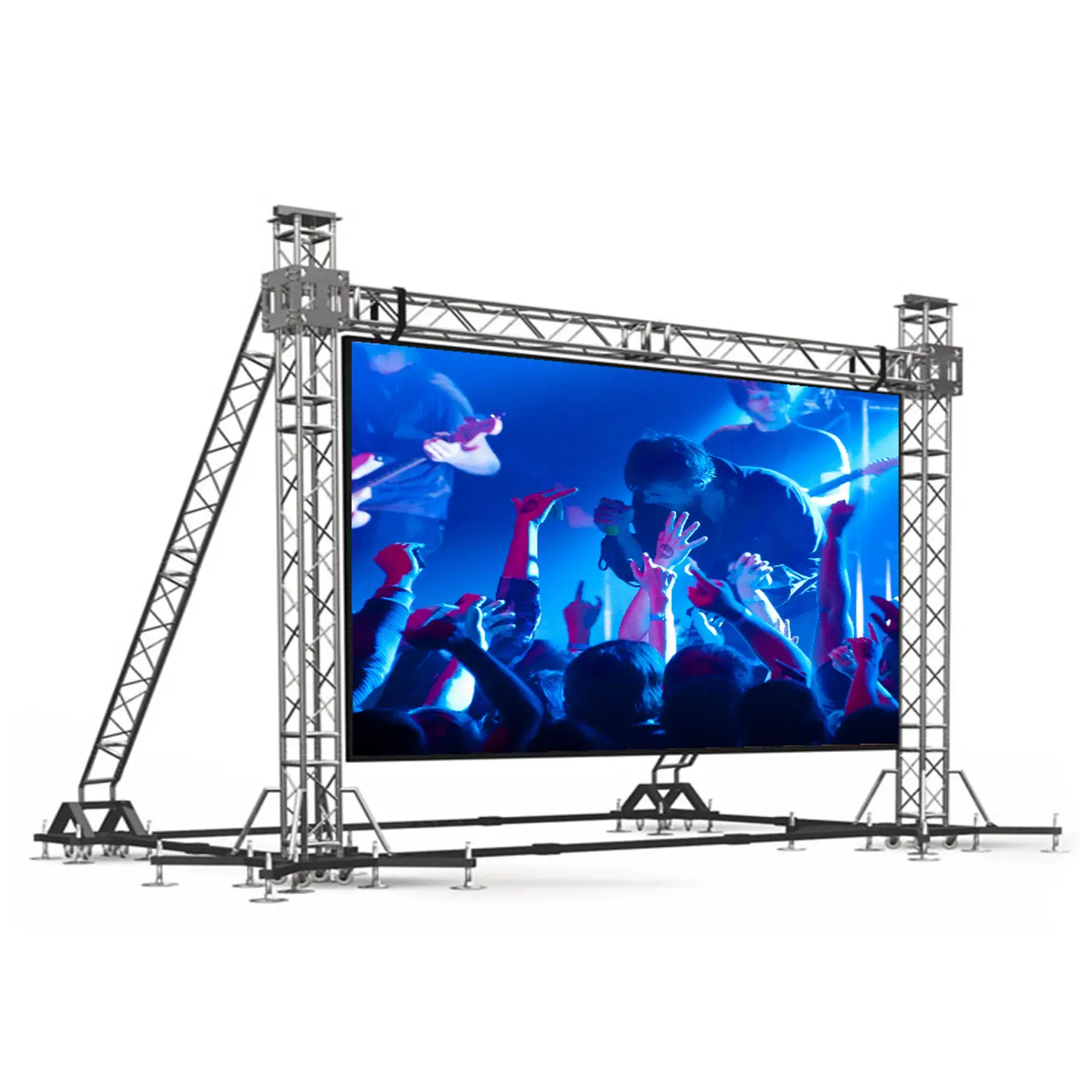 Layar LED panggung sewa luar ruangan P3.91 iklan dapat dilepas dinding Video dalam ruangan komersial Panel Poster papan reklame tetap