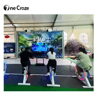 Nouveaux jeux sportifs 2024 Vélo d'exercice dynamique VR AR avec projecteur vidéo Jeu de projection interactif Simulateur de cyclisme
