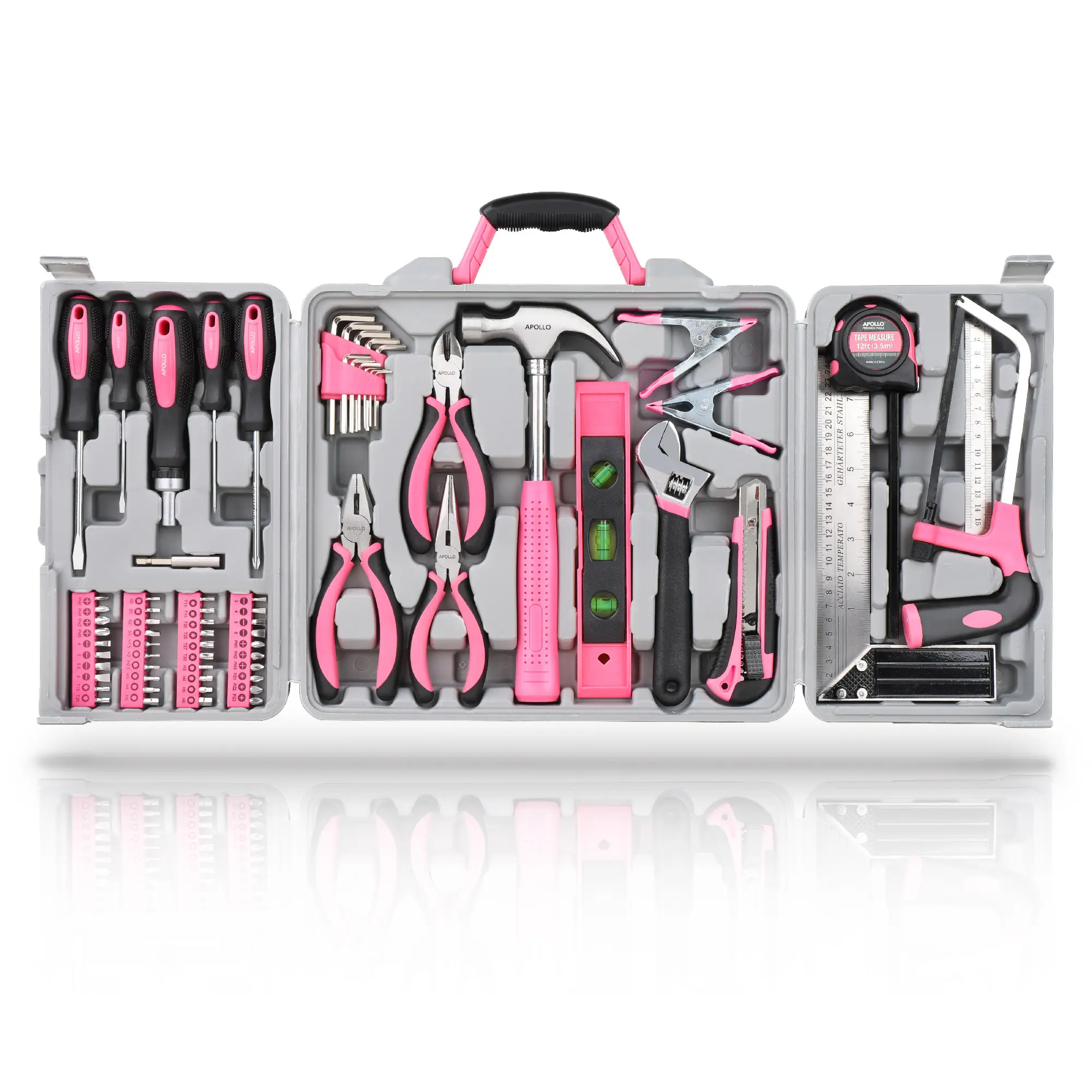 71pc Women Ladies Pink Home   Office DIY Hand Tool Kit Set for Complete Household Repairs in a Portable Tool Box Case