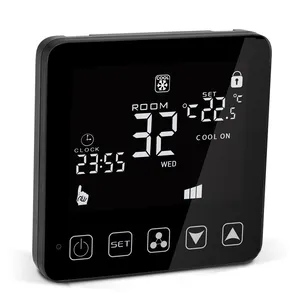 Wifi fcu thermostat מאוורר מטבע יחידת מיזוג אוויר מרכזי 3 מהירות הגדרת טווח 5-35 celsius tuya wifi חכם התרמוסטט