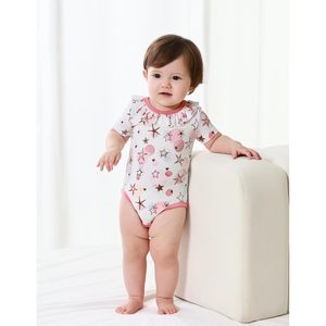 Conjunto de Ropa para Bebé Niña BambooBud, Body con Pantalones Cortos, Estampado con Volantes, Tejido de Fibra de Bambú 100%, Ligero y Transpirable - Product Image 5