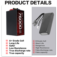 Batterie au lithium-ion à semi-conducteurs personnalisée la plus récente, 12S 76000mAh 10C 30V, modèle LD028-76000, certifiée CE, batterie pour drone UAV