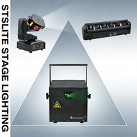 STSLITE - Láser RGB de 5 W con Control por Aplicación y Láser Rojo Único de 1200 MW con 6 Ojos y Efecto de Haz de Luz Láser Mini Alien