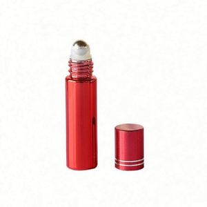 Luxury 10ml Empty Colorful Glass Roller Bottle High Quality Electroplated Essential Oil Screen Printing Roll Sealing Type Reed - Product Image 6