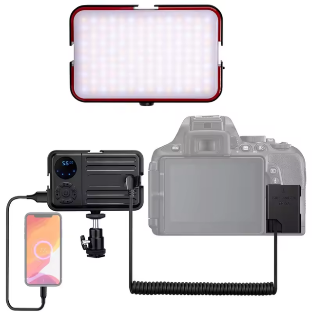 LY-140 Fill Light Charging Kit With LP-E6 Dummy Battery DR-E6 DC Coupler Power Supply for Canon Series 5D4 70D EOS Camera