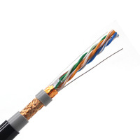 Cable de comunicación para exteriores con doble revestimiento SFTP Cat5e, cable de red LAN con blindaje, cable Cat5e de cobre sólido CCA de 300m