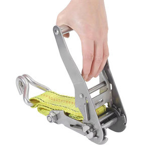 Cargo Binding Belt for Trucks Thickened Double Hook Fixing Ratchet Tensioner Polyester Device with Double Hook Fixing - Product Image 5