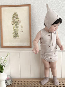 Set Estivo Unisex <span class=keywords><strong>6</strong></span> <span class=keywords><strong>Mesi</strong></span> 2 Pezzi 100% Cotone Traspirante, Completo Pigiama per <span class=keywords><strong>Bambini</strong></span> - Product Image 5