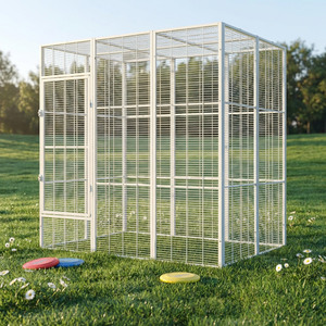 Vente en gros usine, promotion : Grande cage à oiseaux en fil métallique, en tube carré de fer, pour l'élevage de perroquets en volière commerciale - Product Image 1