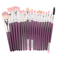 Kit de pinceaux de maquillage professionnels de haute qualité, ensemble de pinceaux de maquillage végétalien doux pour le visage, quantité minimale de commande, 20 pièces