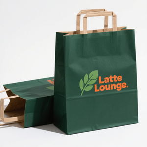 Bolsa de papel Kraft marrón <span class=keywords><strong>KM</strong></span> con asa retorcida, bolsa de embalaje de alimentos impresa con logotipo personalizado para uso de entrega rápida de alimentos - Product Image 3