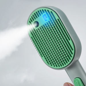 Nuovo manico gatto Steamy spazzola Logo personalizzato Pet cane gatto capelli elettrico pettine pulizia spazzola Spray massaggio - Product Image 2