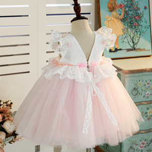 Abbigliamento elegante per bambini Vestidos Para Nias <span class=keywords><strong>bambina</strong></span> in pizzo Tulle abito <span class=keywords><strong>da</strong></span> principessa <span class=keywords><strong>fata</strong></span> applicazioni Delicate abiti <span class=keywords><strong>da</strong></span> ragazza fiore - Product Image 5