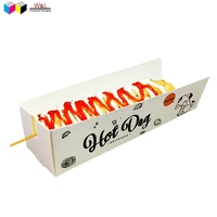 Bandeja de Papel para Empacar Hot Dogs, Desechable, de Grado Alimenticio, con Logotipo Personalizado, Dimensiones Personalizadas, Precio de Fábrica