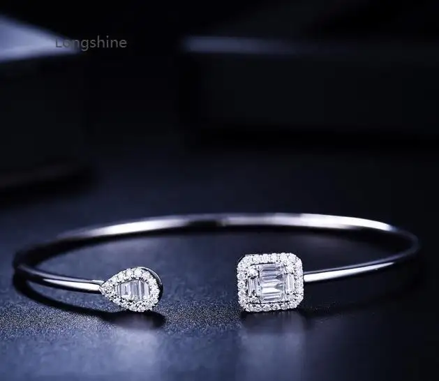 Neue Mode Frauen Armreif Party Geschenk 18K Gold Diamant Manschette Armreif