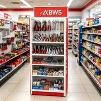 Étagère de présentation en métal autoportante, présentoir de vente au détail personnalisé avec étagères réglables pour plusieurs produits