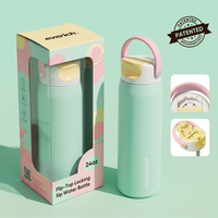 Bouteille d'eau 2026 personnalisée avec verrouillage sécurisé, 100 % étanche, couvercle à ouverture rapide avec paille pour le voyage, la salle de sport et les activités de plein air