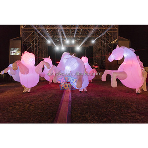 Caballos LED inflables portátiles personalizados para eventos <span class=keywords><strong>de</strong></span> desfile, fiesta blanca, rendimiento <span class=keywords><strong>de</strong></span> <span class=keywords><strong>circo</strong></span>, ropa <span class=keywords><strong>de</strong></span> caballos iluminada - Product Image 3