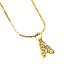 Zogxin Letter Necklace Gold Plated With Diamonds Women's Fashion Pendant Simple Style Thin S Chain - Product Image 5
