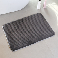 Tapis de toilette rayé, tapis de douche confortable, tapis de bain antidérapant pour enfants, tapis de bain en fausse fourrure de lapin, plusieurs couleurs
