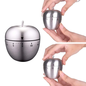 批发苹果定时器烹饪定时器不锈钢烘焙厨房机械提醒厨房定时器 - Product Image 3