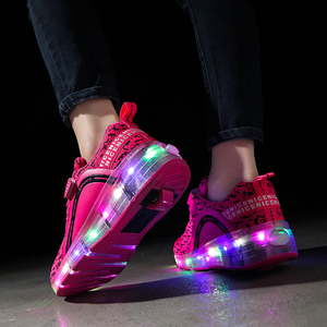 Chaussure à roulettes à une roue rétractable avec éclairage LED, chaussures électriques à roulettes clignotantes pour enfants, chaussures à roulettes clignotantes pour enfants - Product Image 4