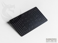 Carte de visite personnalisée en acier inoxydable brillant 216, contrôle d'accès NFC double face avec mini-étiquette RFID T5577 pour hôtels et paiements