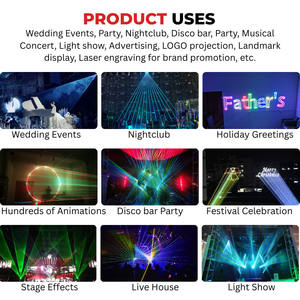 เลเซอร์ ILDA ระดับมืออาชีพ 10W 30kpps RGB ปรับแต่งภาพเคลื่อนไหว 3 มิติได้ ควบคุมด้วย DMX512 สำหรับงานโฆษณา - Product Image 6