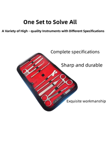 Kit de instrumentos de sutura quirúrgica, juego de Anatomía de sutura de silicona de 11 piezas, módulo de práctica de múltiples heridas para maniquíes de entrenamiento de práctica - Product Image 3