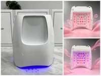 Lampe à ongles rechargeable blanche minimaliste 126W avec détection intelligente, séchoir UV LED, machine à polymériser le vernis gel et éclaircissant à la lumière rouge