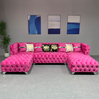 PZCN HOME Canapé d'angle moderne en velours convertible, ensemble de meubles de salon, canapés-lits de luxe pour la maison