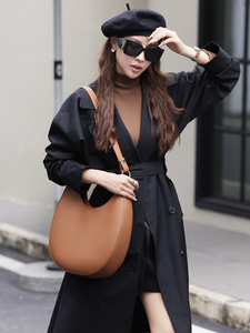 Bolso de Hombro de Cuero Genuino Premium para Mujer, Estilo Vintage, Diseño Heteromórfico, Bolso Hobo de Lujo, Bolso de Cuero Vacuno para Llevar Bajo el Brazo - Product Image 3