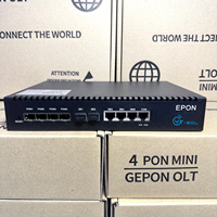 BARU DATANG Harga Murah OEM Fiber Optic FTTB FTTH 4 Port PON Mini EPON OLT