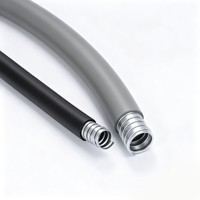 Conduit plat enveloppé, tuyau métallique flexible recouvert de PVC pour la protection des câbles