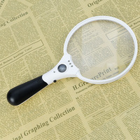 Big Lens 127mm Handle Magnifier Multi Magnification Handheld Portable Reading Magnifying Glass for Elderly Reading