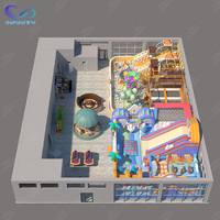 Équipement de terrain de jeu intérieur personnalisé pour enfants mmultijoueur jeu compétitif maison labyrinthe château gonflable parc d'attractions de divertissement
