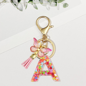 Llavero <span class=keywords><strong>de</strong></span> Aleación Más Vendido con 26 Letras Inglesas, un Colgante para Bolso <span class=keywords><strong>de</strong></span> Chica Juvenil y Adorable, y Accesorios para Coche. - Product Image 3